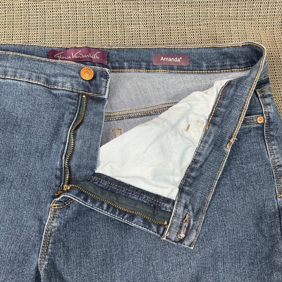 Gloria Vanderbilt Amanda Womens Size 18W Blue Mid-Rise Classic Fit Denim Jeans - Picture 11 of 11